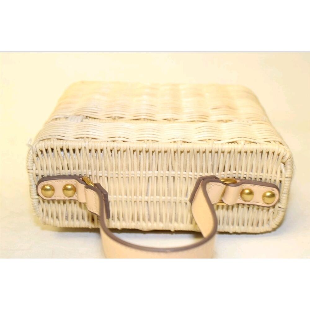 Banana Republic NEW Boxy Fisherman Rattan Womens Wicker Satchel Bag 480598 - Picture 6 of 16
